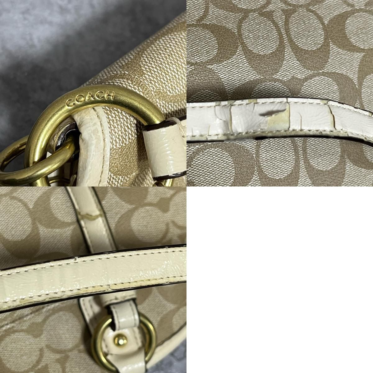 COACH】コーチ シグネチャー柄トートバッグ シグネチャーモチーフ PVC