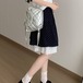 3色/ドットレースレイヤード風スカート ・78561