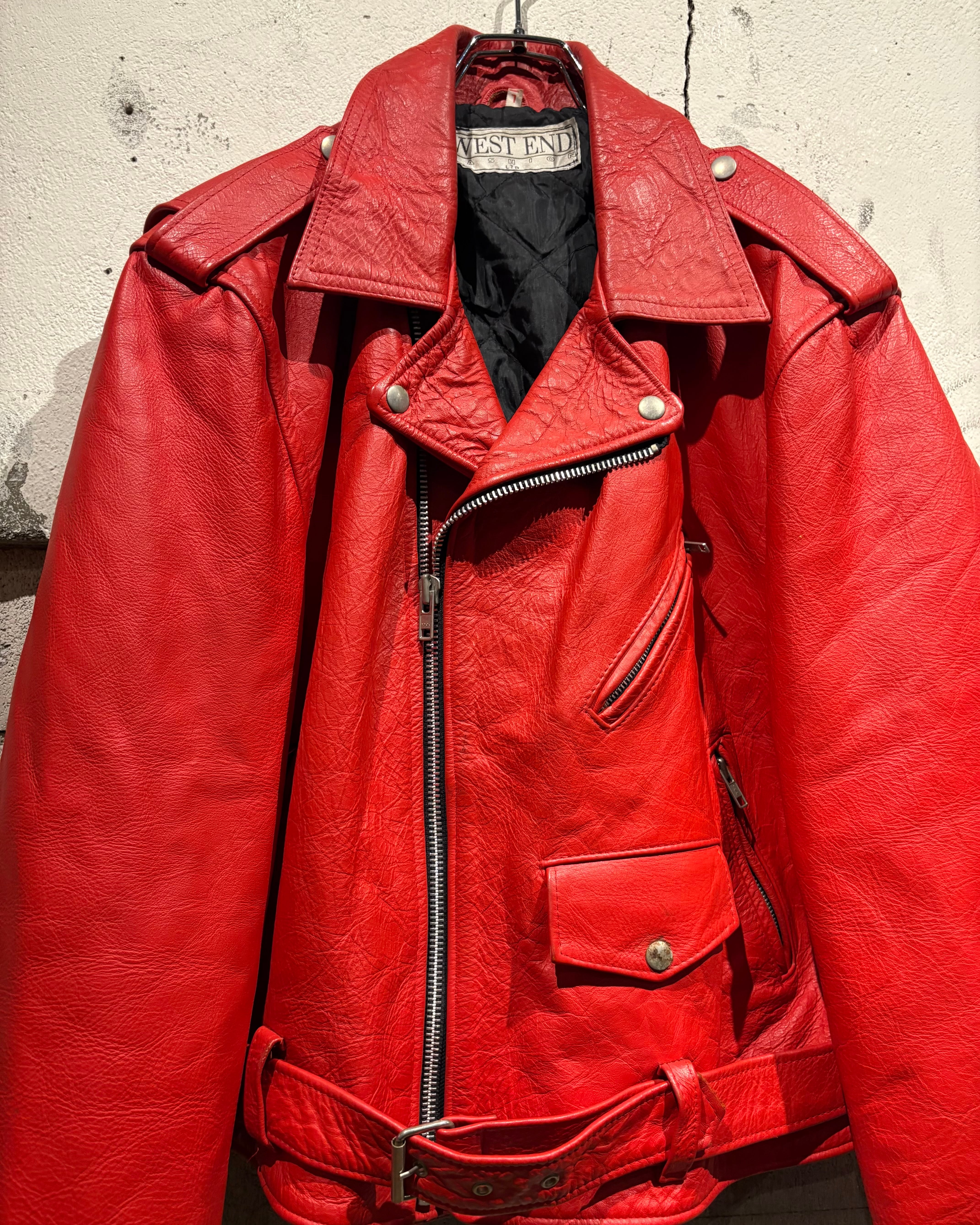 Caka otto】80's Rare Color Vintage Double Riders Jacket | Caka