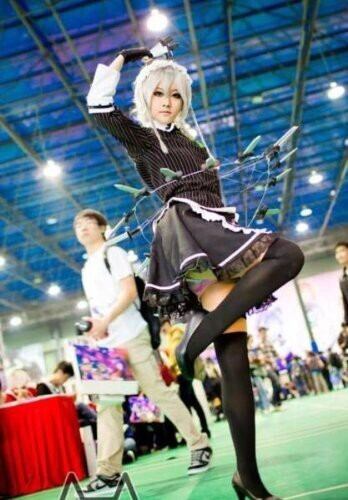 DK2477 東方project 月下美人 十六夜咲夜 風 衣装＋ウイッグ コスプレ衣装 完全オーダーメイド対応可能 K2477 東方project 月下美人 十六夜咲夜 風 衣装＋ウイッグ コスプレ