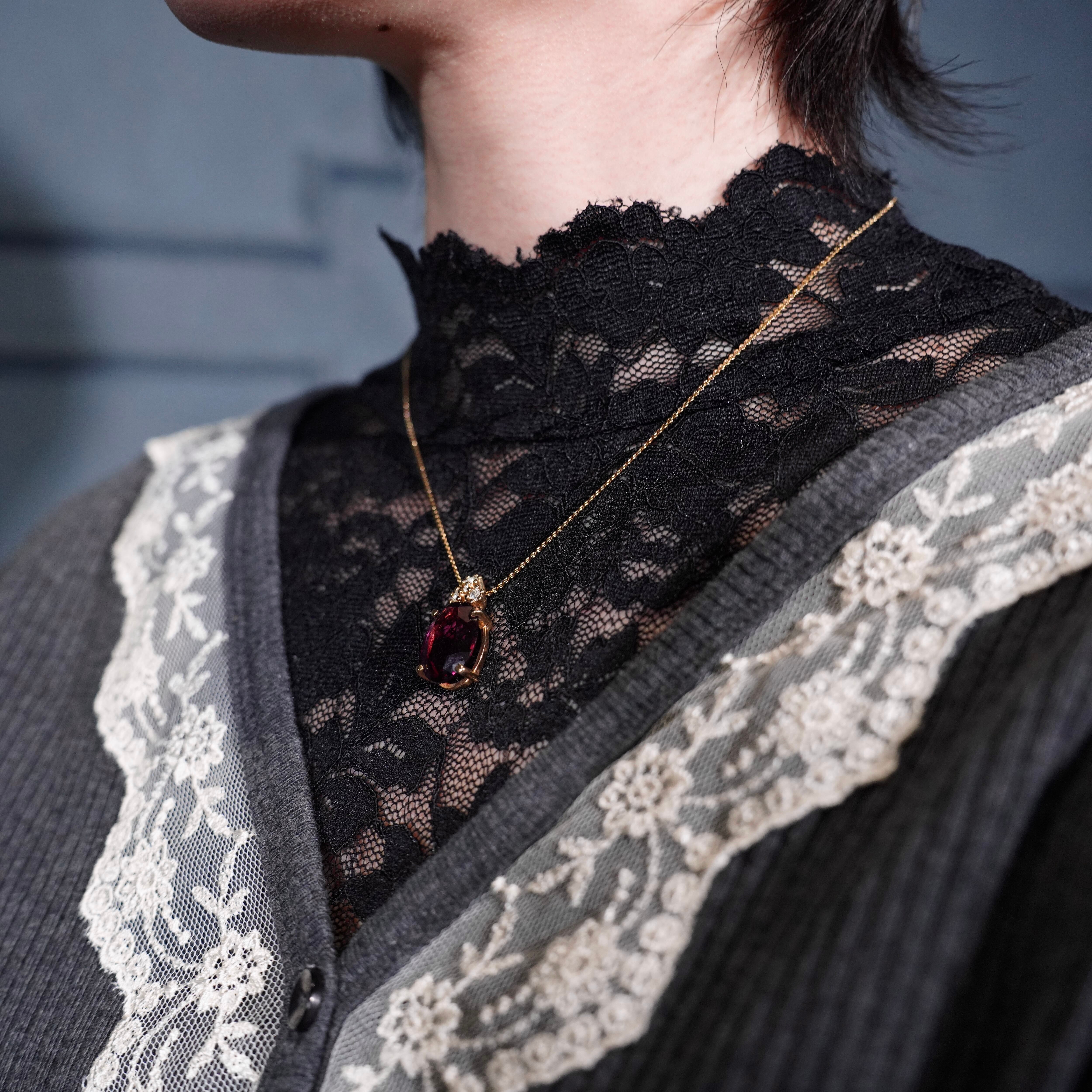 Christian Dior COLOR STONE DESIGN CHAIN NECKLACE/クリスチャン