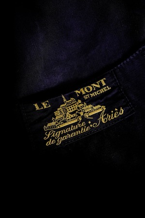 【1930-40s】Special  "Le Mont Saint-Michel" Lightweight Black Moleskin French Work JKT / 6-2
