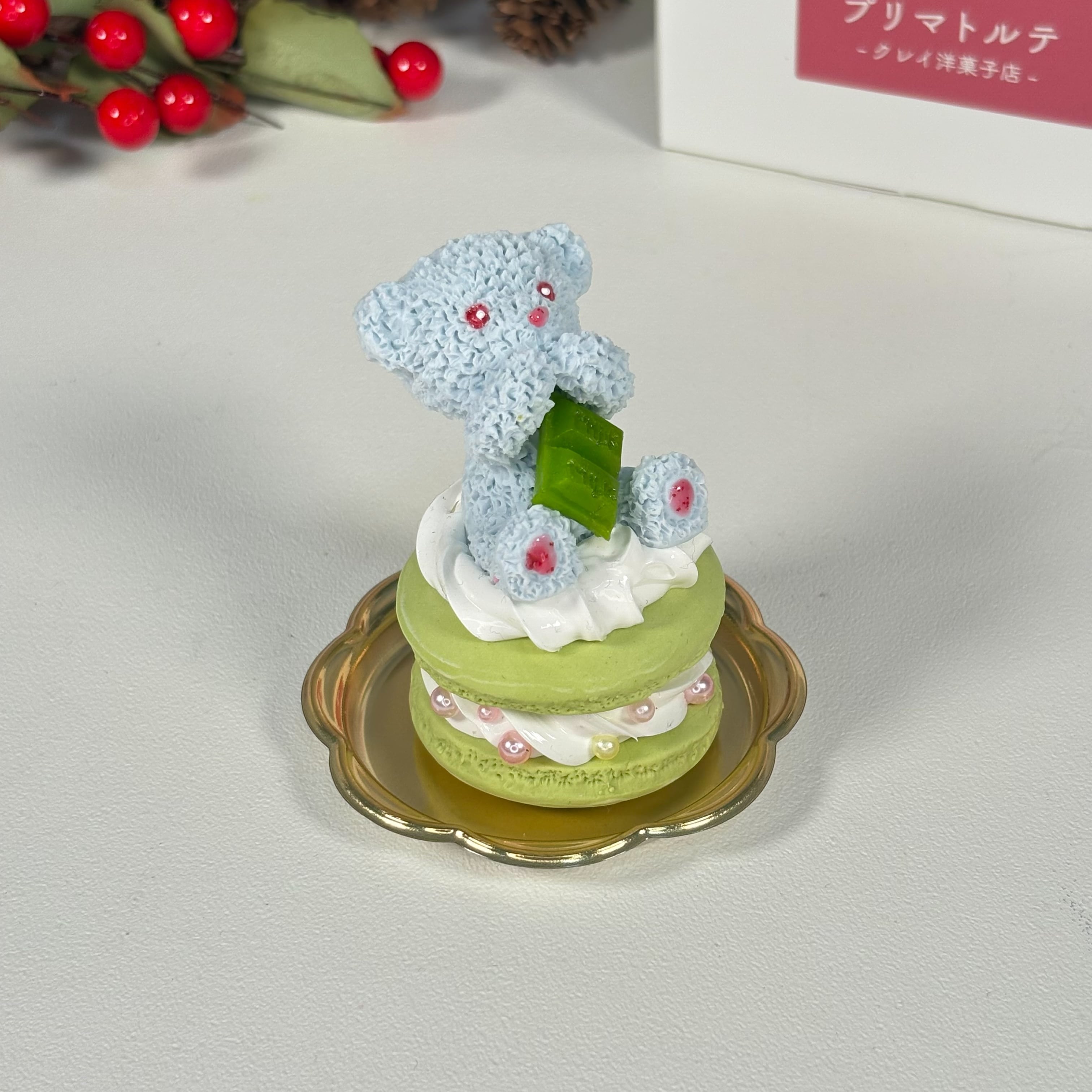 チョコクマカロンのオブジェ