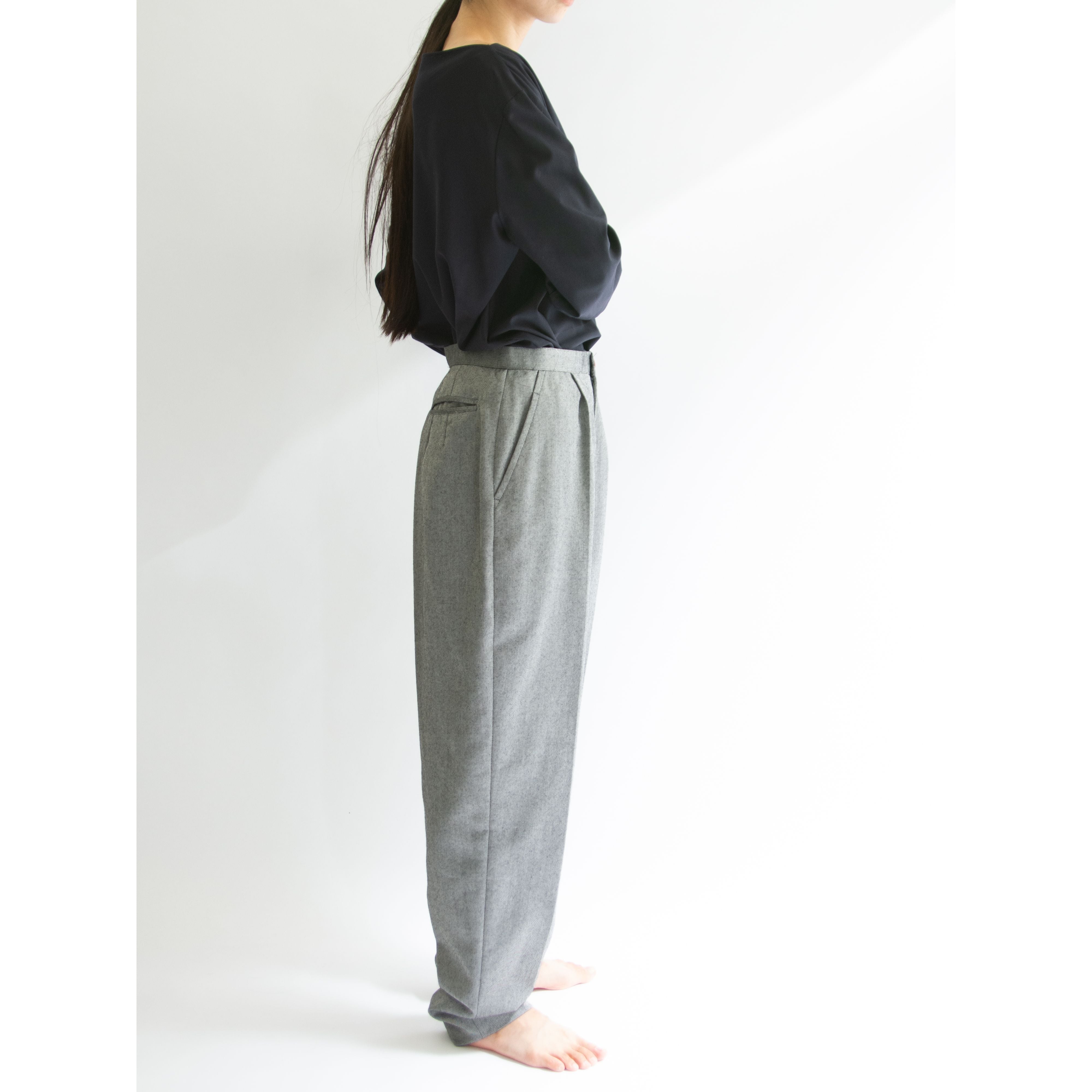 issey miyake】80's Wool Tuck Pants（イッセイミヤケ ウールタック 