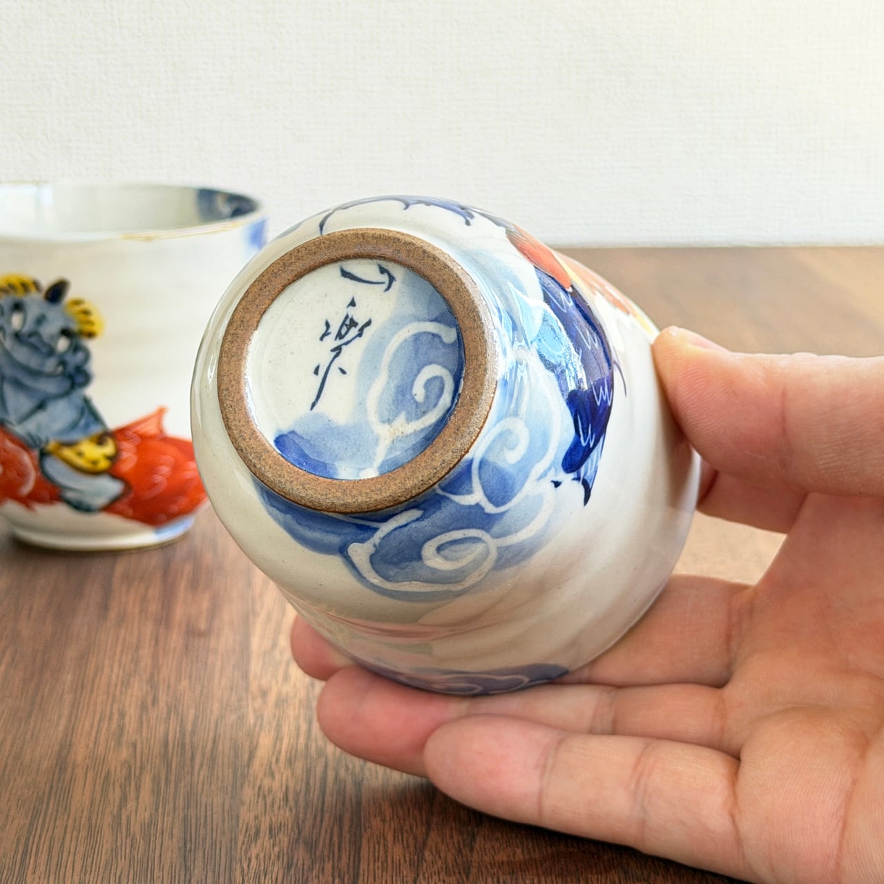 龍に鬼シリーズ」湯呑（ 赤鬼 / 青鬼 ） 波佐見焼 陶工房 楽-RAKU