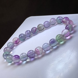 A55.多彩な色合いグラデーションフローライト ブレスレット