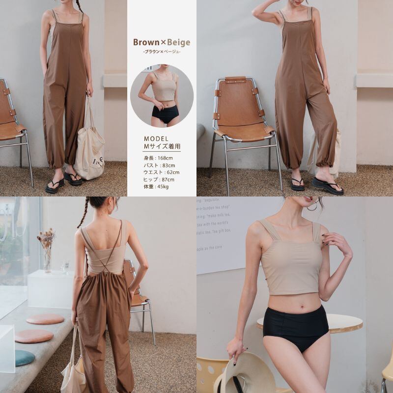 to the sea バッククロスビキニ　新品 宅配便】バッククロスサロペ+ビスチェビキニセット／hys3052 | DAY