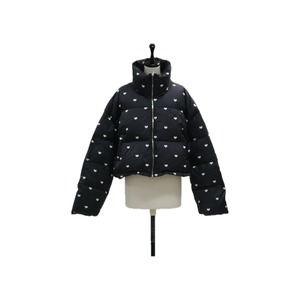 Heart design short down jacket