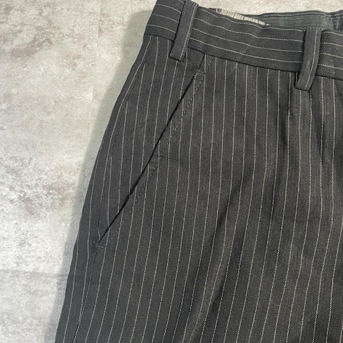 90s Armani COLLEZIONI black pants 詳細写真7