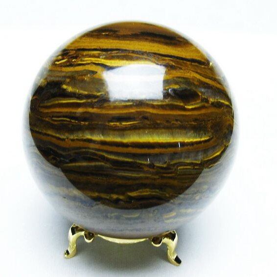 アイアンタイガーアイ 丸玉 76mm スフィア 一点物 151-8142