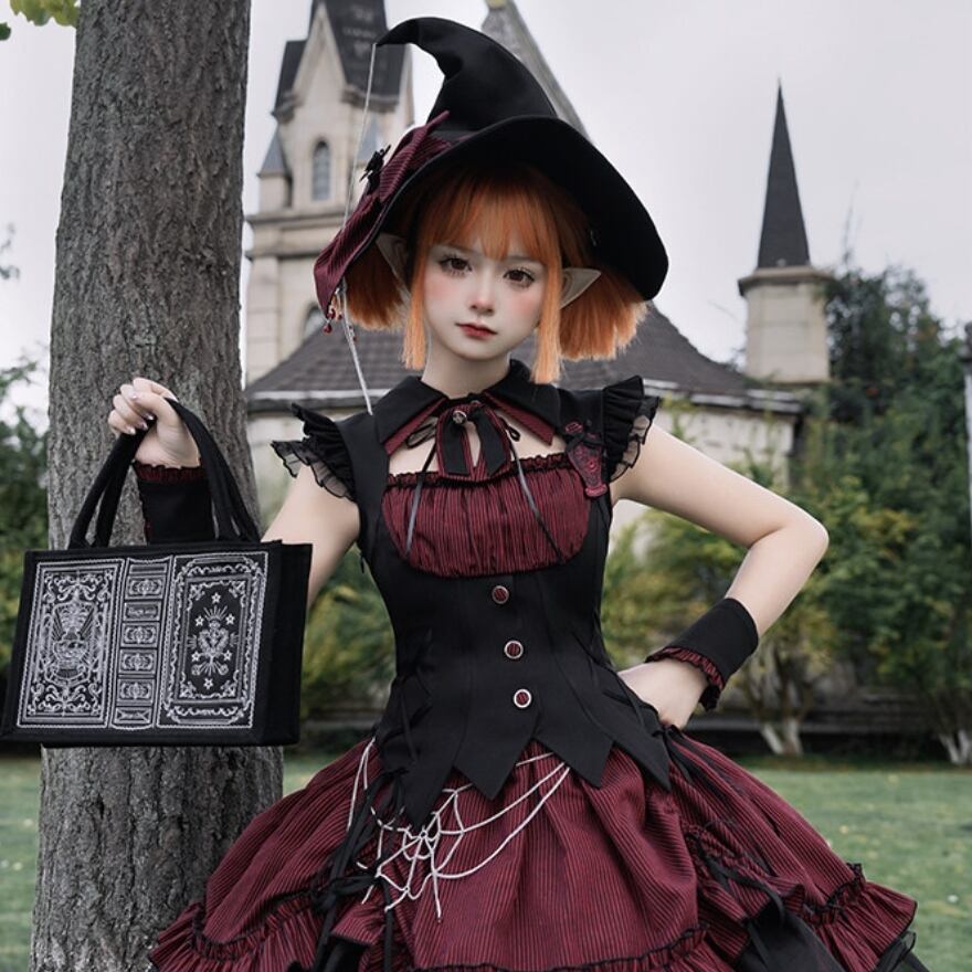 ゴスロリ ノースリーブワンピース カフス付き 魔女シリーズ｜Alice