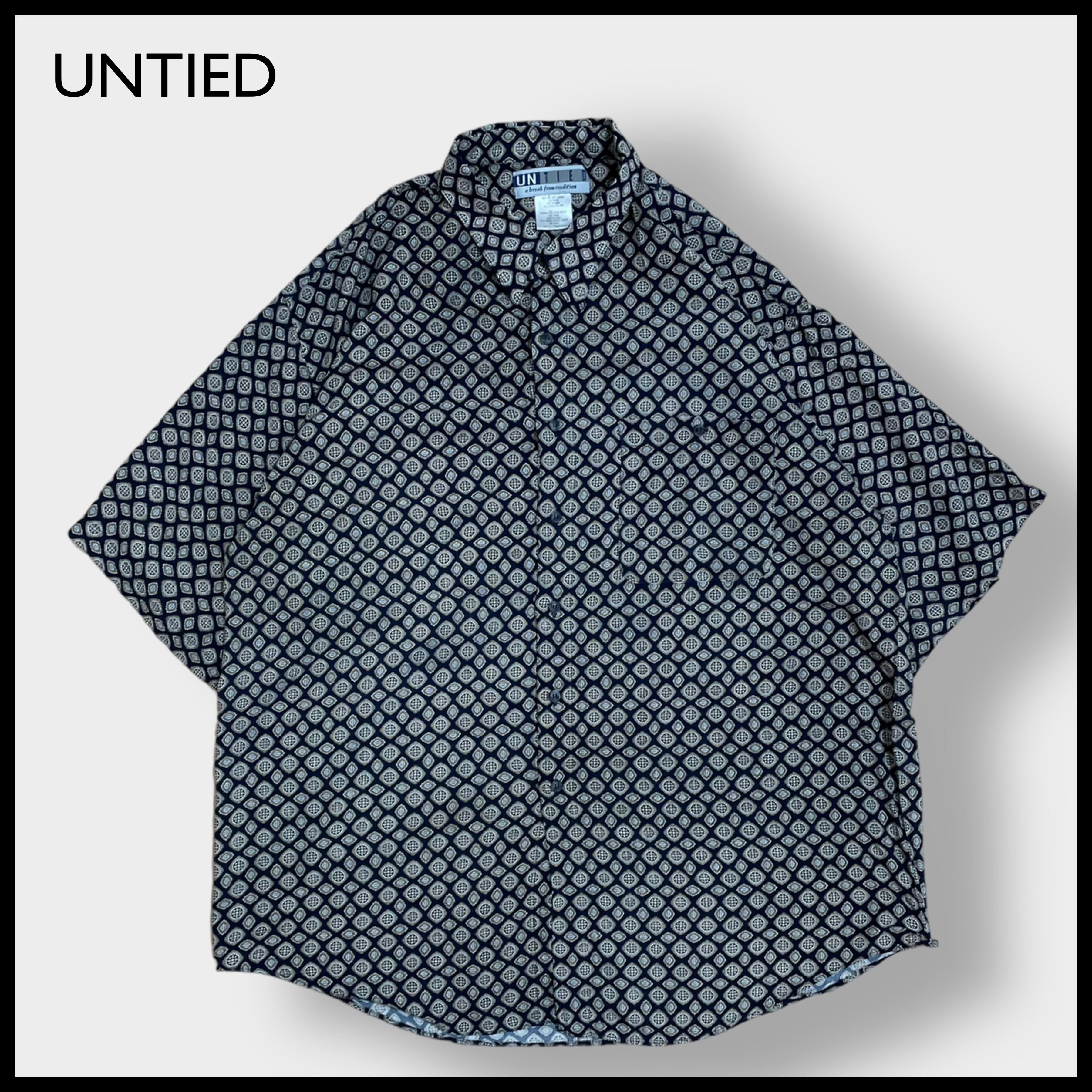 UNTIED】韓国製 半袖シャツ 個性的 柄シャツ 総柄 オールパターン ...