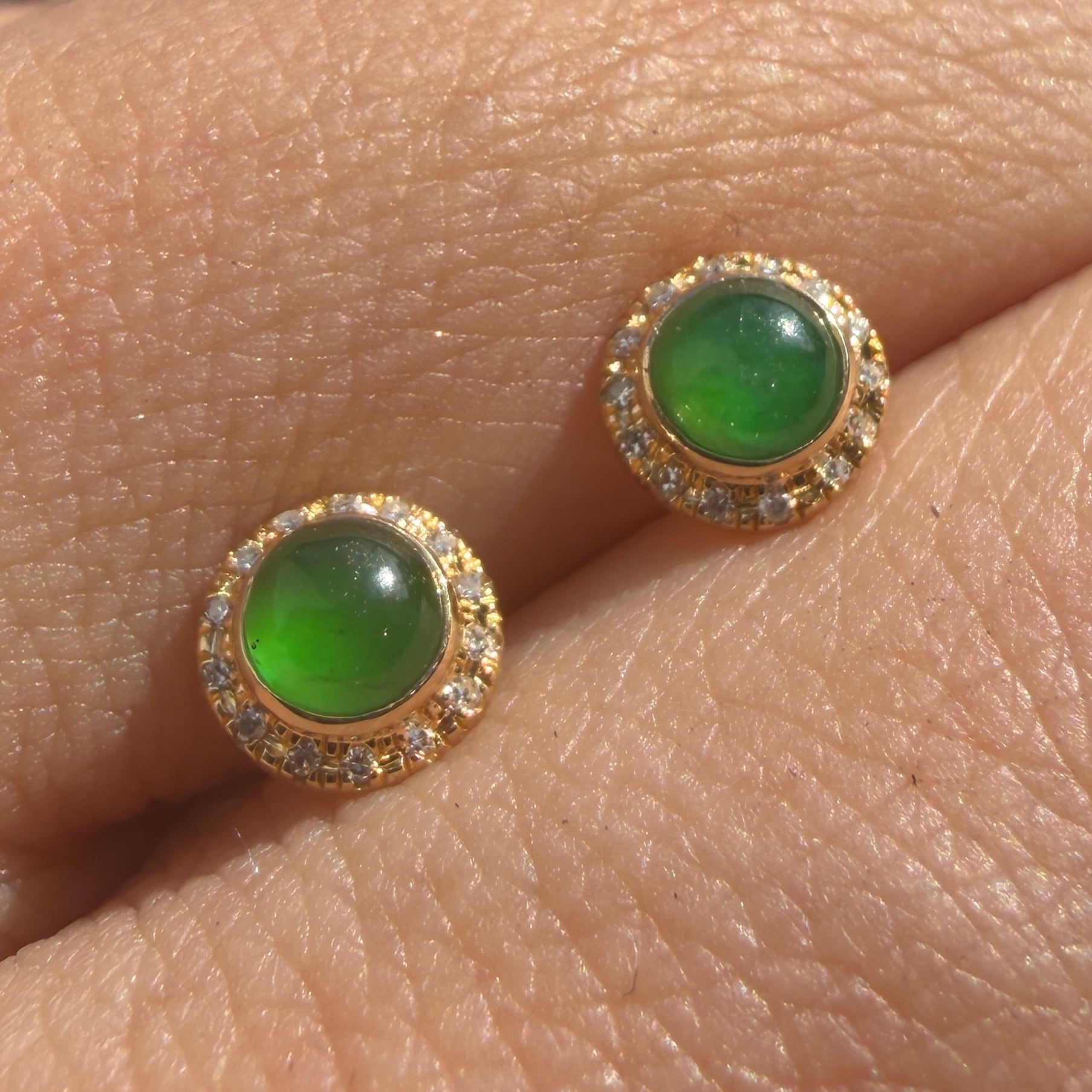 Jade earrings 翡翠YGピアス RCKMP3001 | Victorian Box