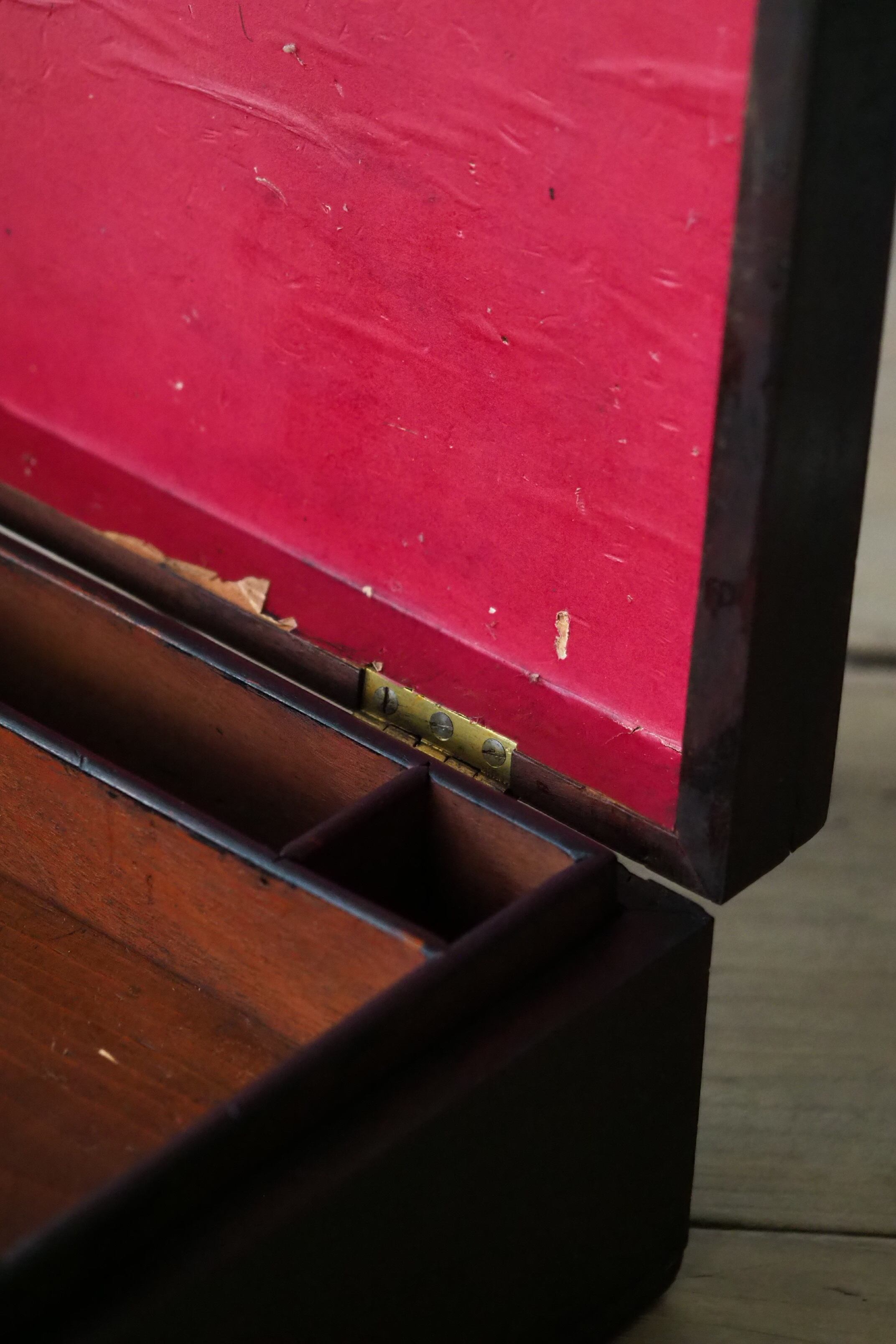 マホガニー製の仕舞い木箱-antique mahogany box | アンティーク