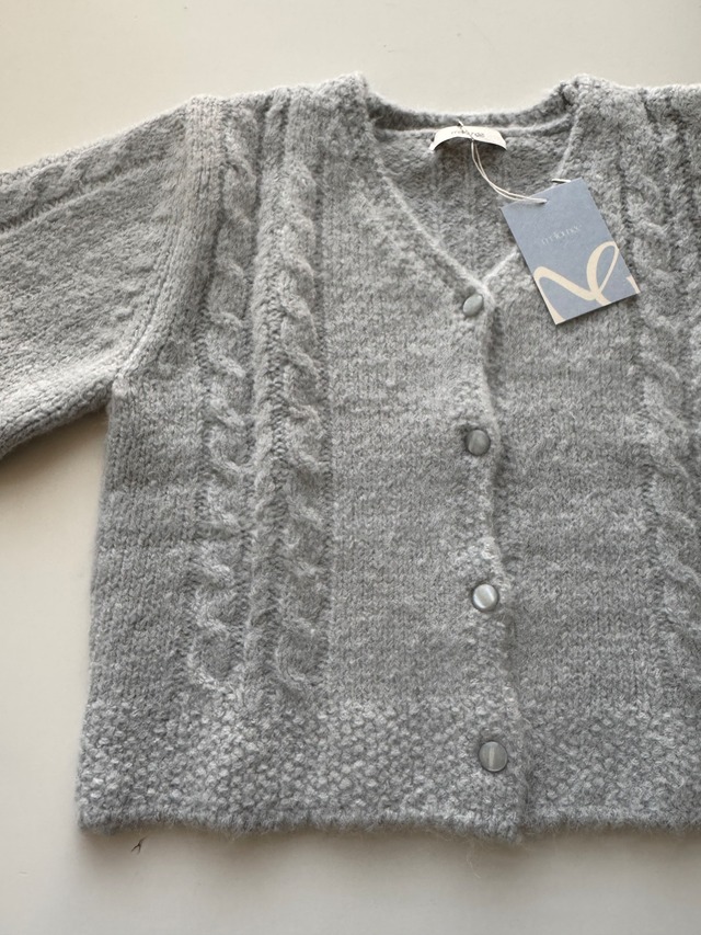 (予約) mellounge / Powder cable cardigan 3color
