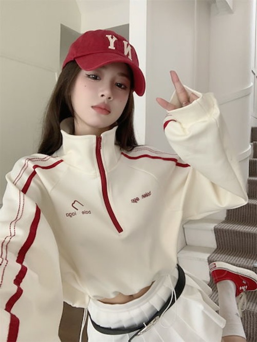 2024 秋冬 パーカー トップス 長袖 レディース トレーナー 韓国系 おしゃれ カラバリ スタイルアップ カジュアル きれいめ 大人 ネック 色っぽハーフ女っぽ カラーファッション