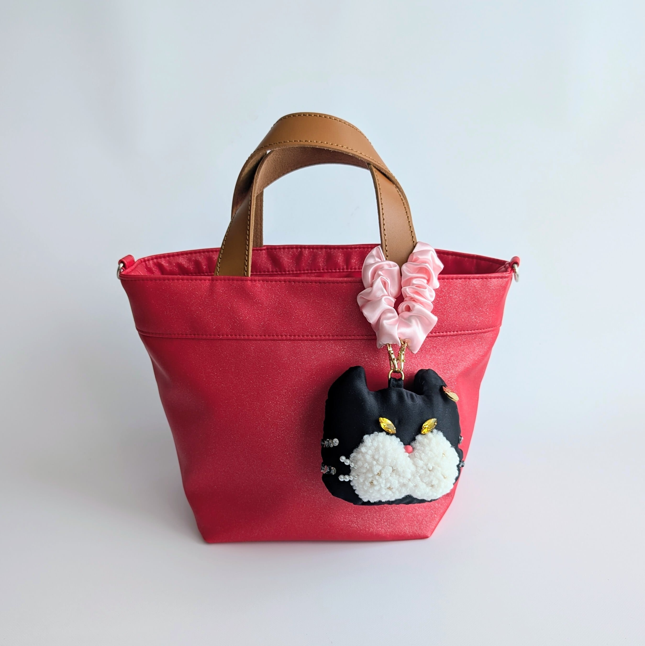 チャーム付き Kiraraポケット充実バッグ(レッド)