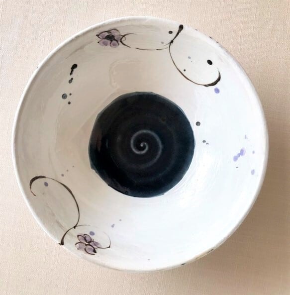 藍小花唐草紬bowl