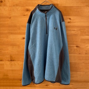 【UNDERARMOUR】ハーフジップ フリース ワンポイントロゴ ビッグシルエット XXL  アメリカ古着