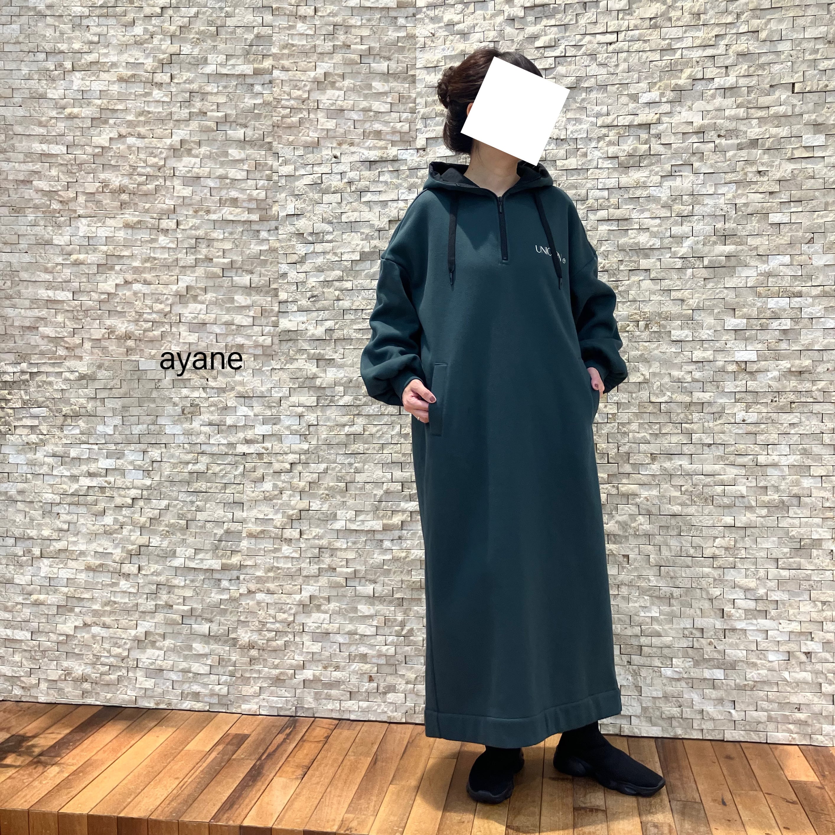 【ayane】裏起毛フーディワンピース(874814)