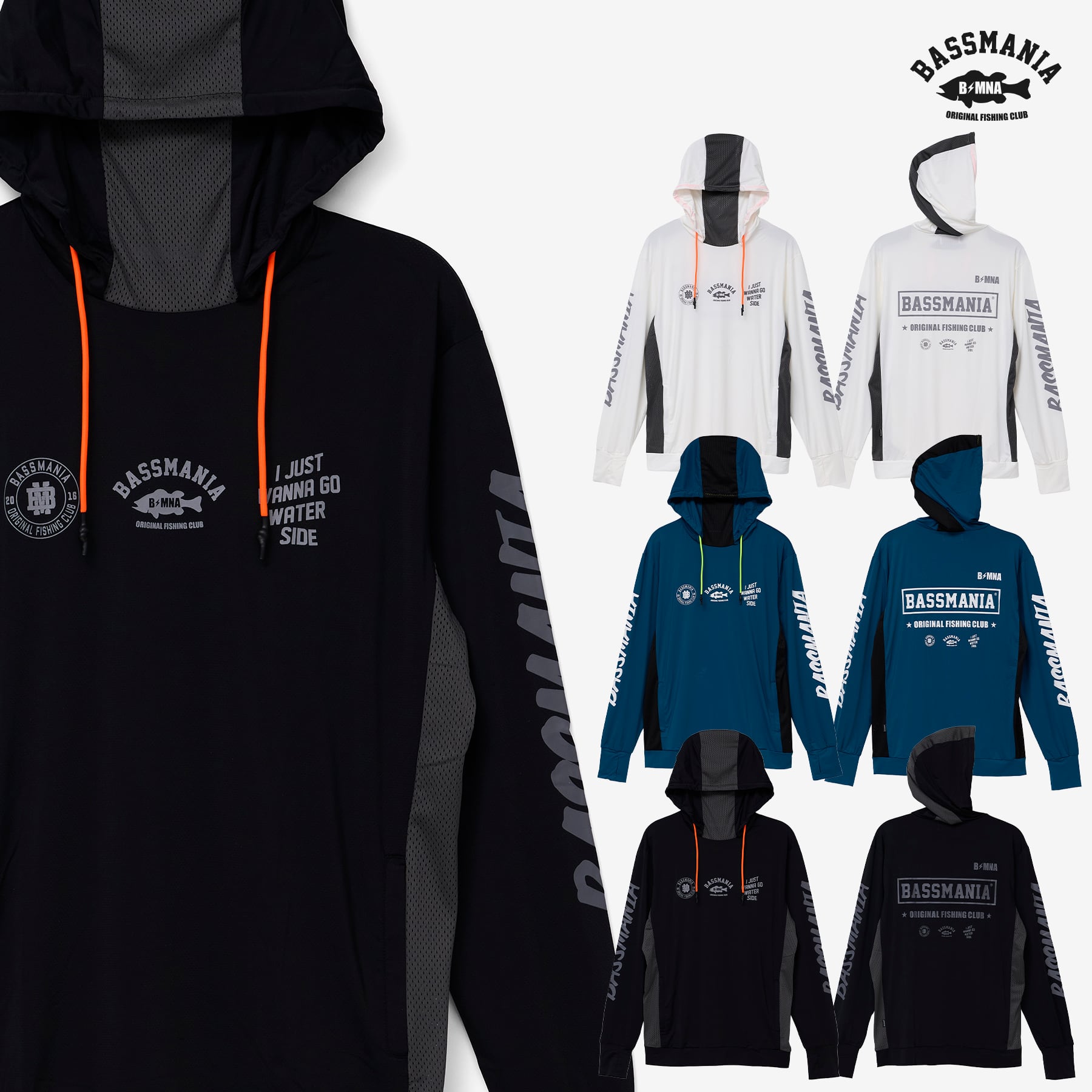 3WAY UV Rush Cool Logo Pullover［WHITE］［LIMITED］ | bassmania.jp