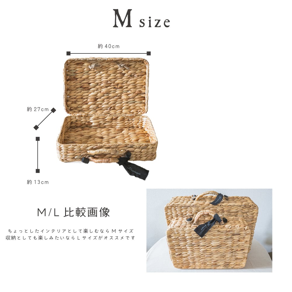 送料無料】 バスケット トランク Mサイズウォーターヒヤシンス 製