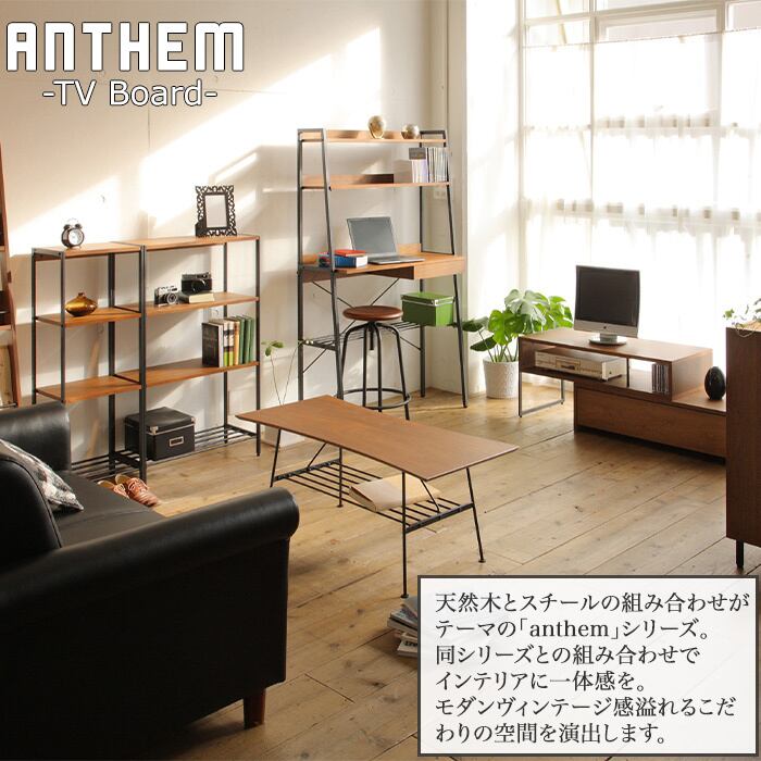 anthem TV Board 伸縮式テレビボード スチール 収納家具 一人暮らし用