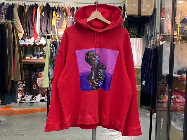 RAF SIMONS CLASSIC OVERSIZED SWEAT HOODIE RED LARGE 4521