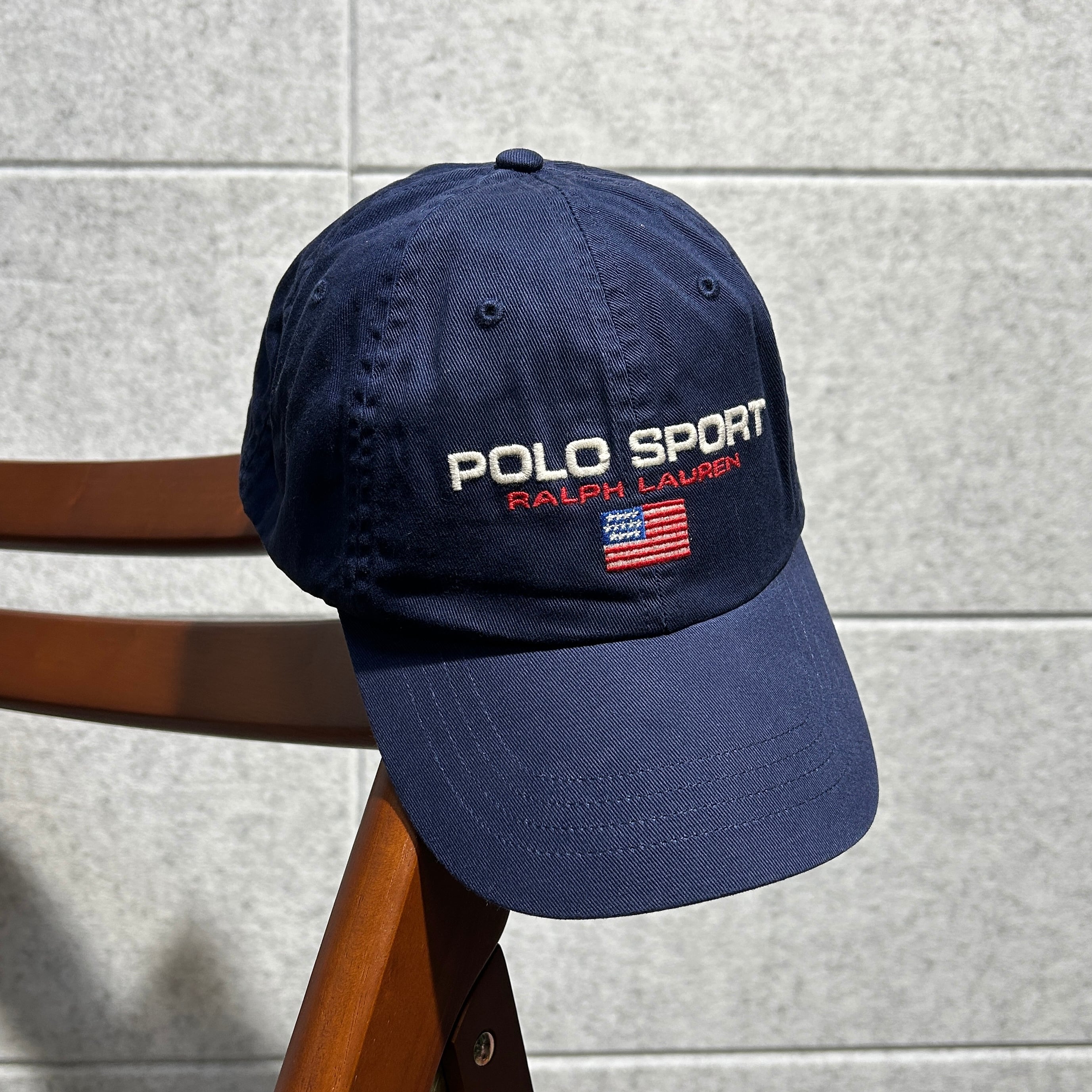 Polo Sport】 ロゴ刺繍 コットンツイル キャップ 星条旗刺繍 配色