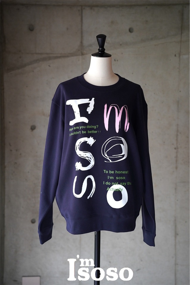 I'M SOSO TEGAKI PRINT SWEAT