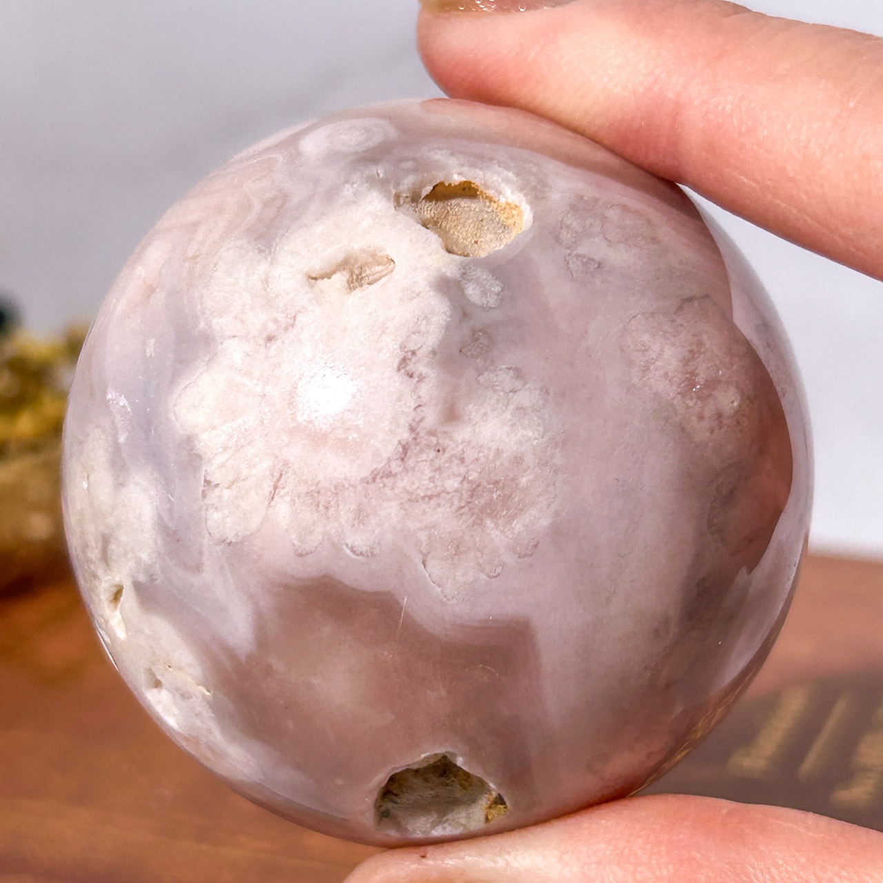 ピンクアメジスト・フラワーアゲート(桜瑪瑙) スフィア