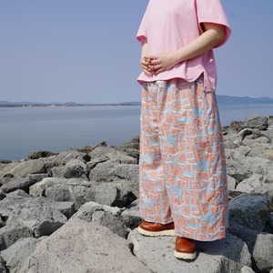 unseul　リバーシブルパンツ 幾何学PL×リネン　＜OR×SA＞ NEW