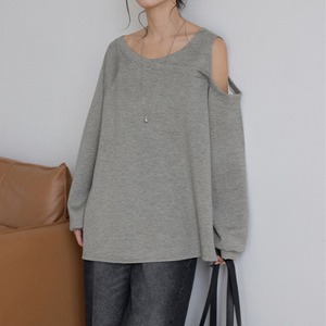 アシメショルダールーズカットソー(2color)　3574