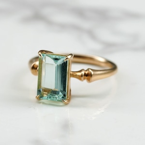 Aquamarine ring /K18YG