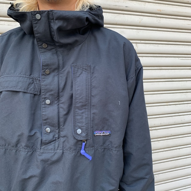 80s patagonia 香港製　バックボウルアノラック　ブラック　M