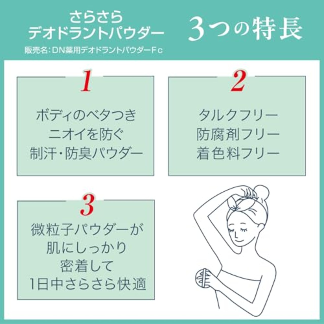 【医薬部外品】デオナチュレ さらさらデオドラントパウダー 詰め替え用 ボディ用 直ヌリ 制汗パウダー 15グラム (x 1) ゼラニウムの香り