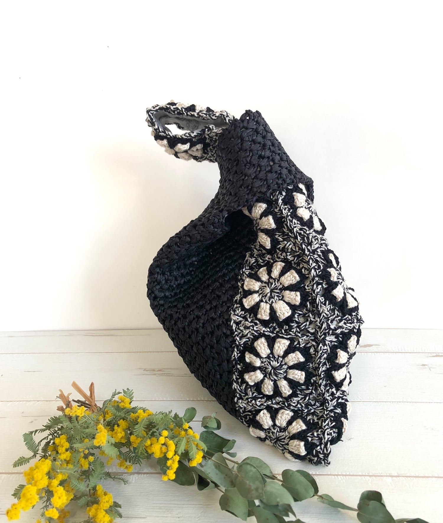 モチーフ繋ぎのバケットバッグ | Te 手 / deuxplan