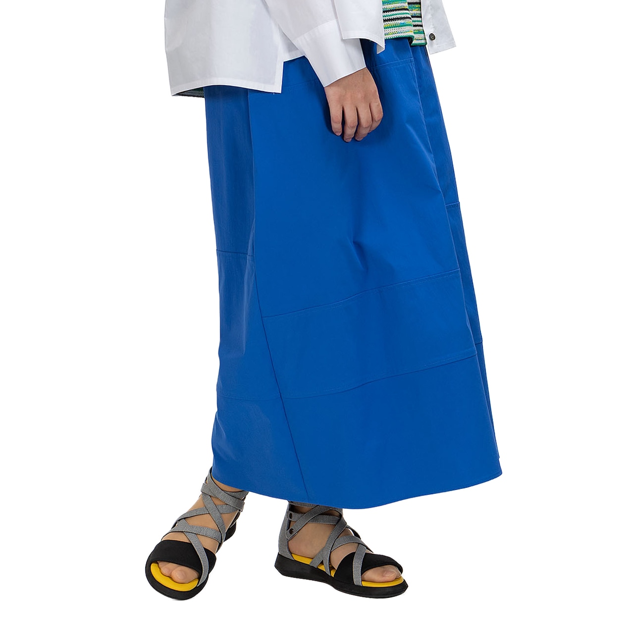 【最新作】マットストレッチパッチワークスカート【260-5160】Matte stretch skirt