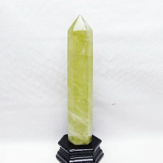 シトリン 六角柱 シトリンクォーツ ポイント 台座付属 一点物 152-4177