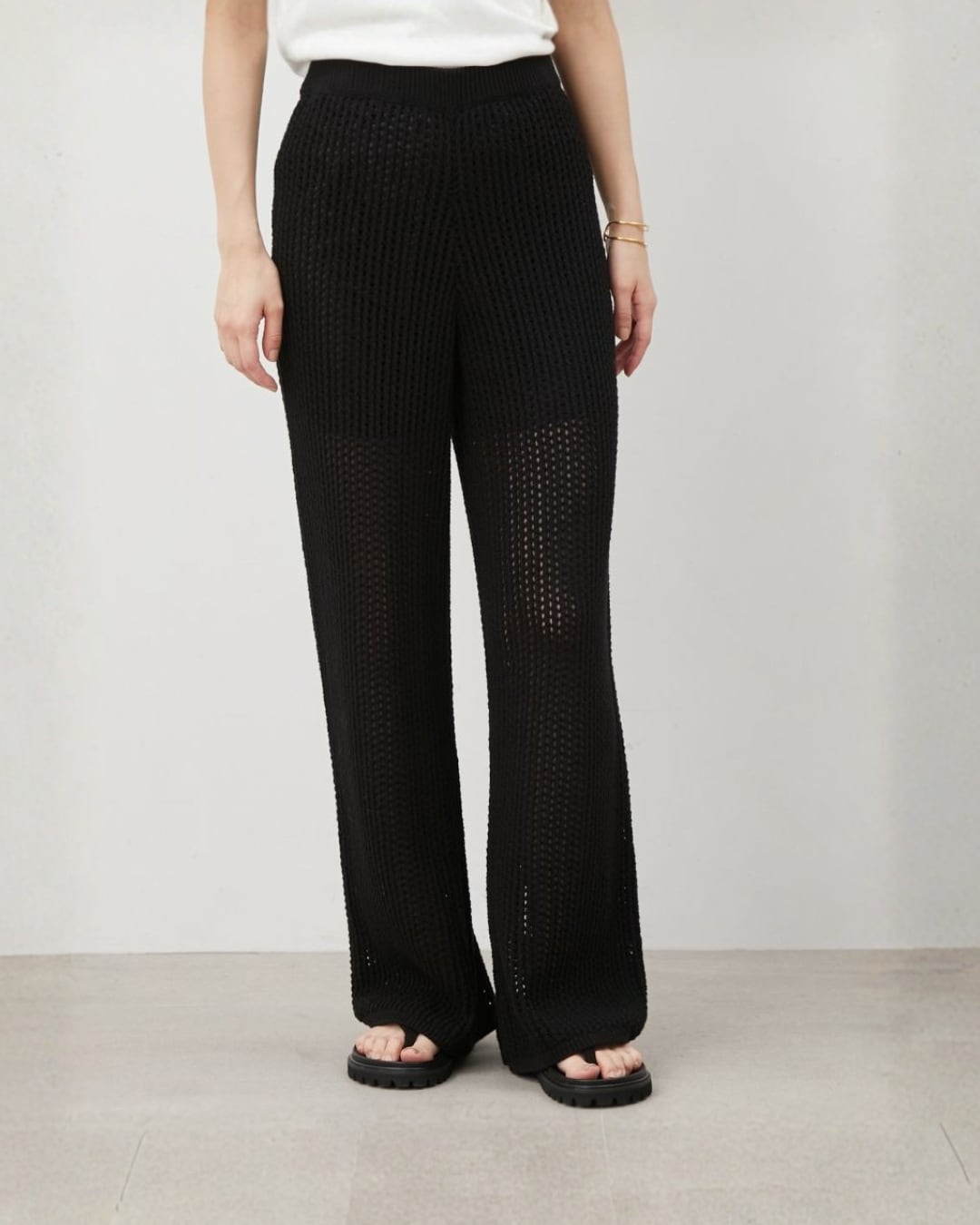 Crochet Knit Wide Pants