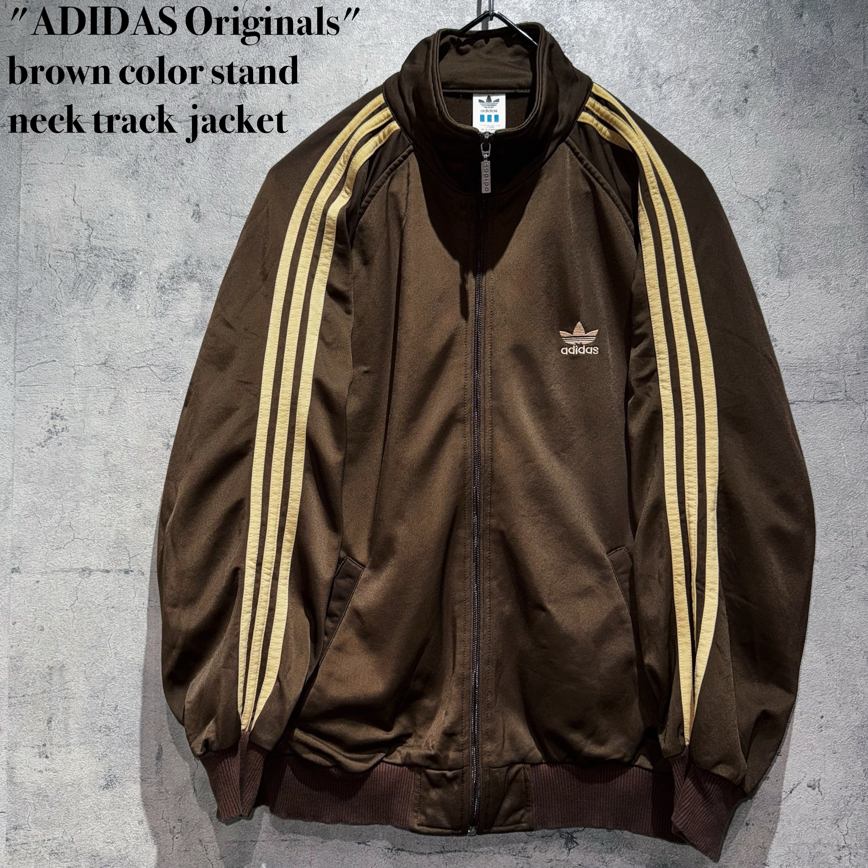 "ADIDAS Originals"brown color stand neck track jacket