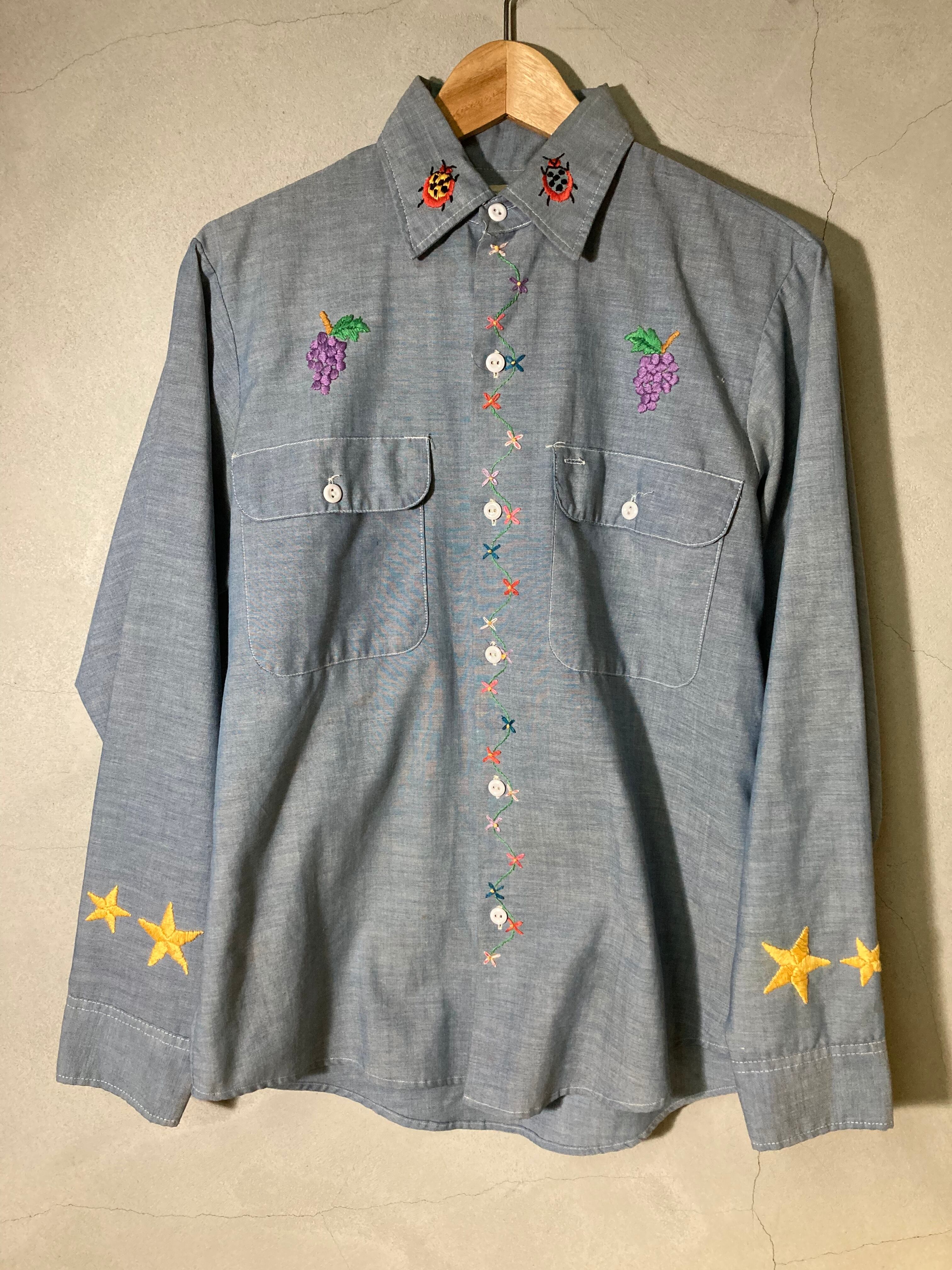 70s BICMAC Chambray shirt  (beady clothing)