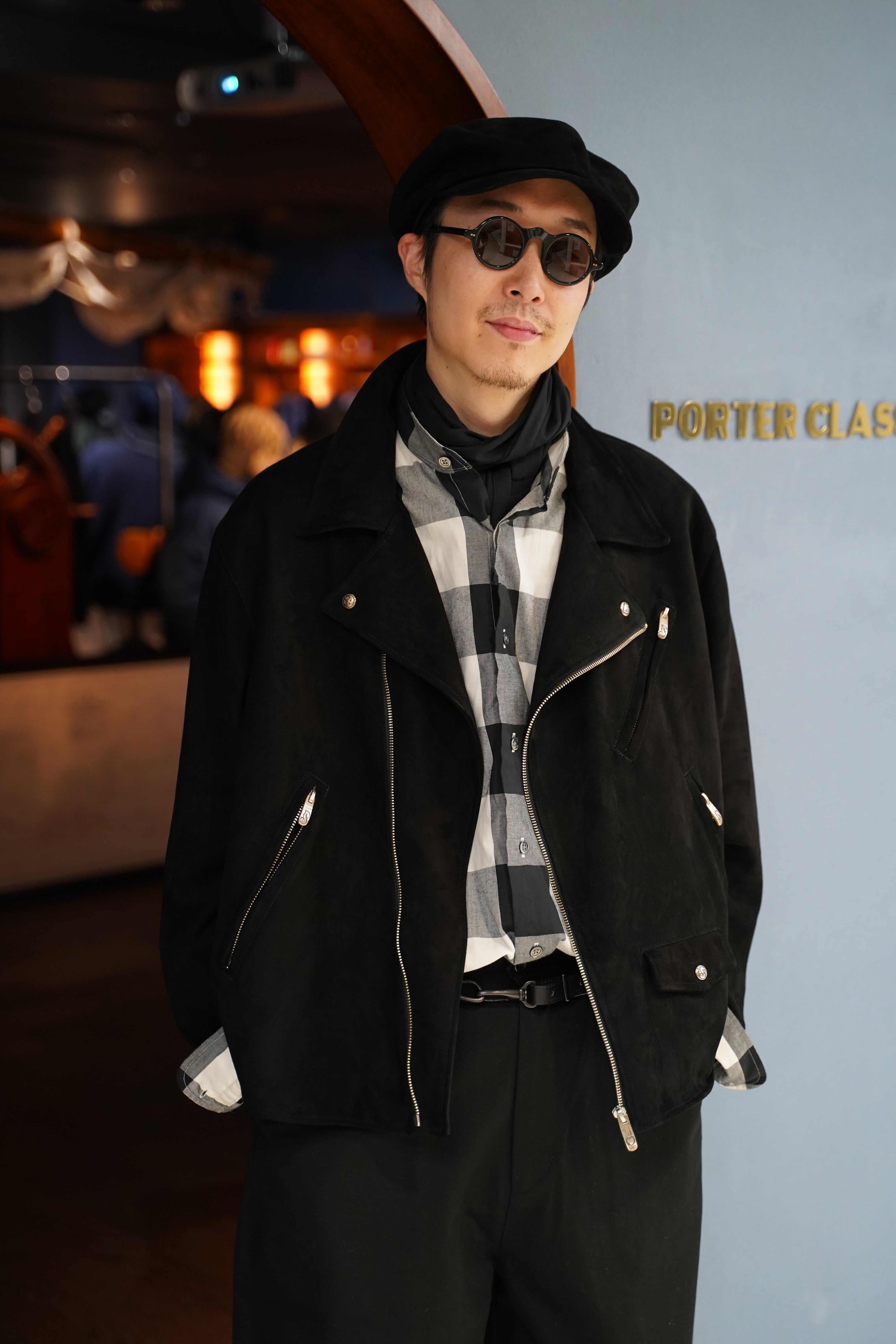 BLOCK CHECK STAND COLLAR SHIRT | 【OFFICIAL】PORTER CLASSIC ONLINE 
