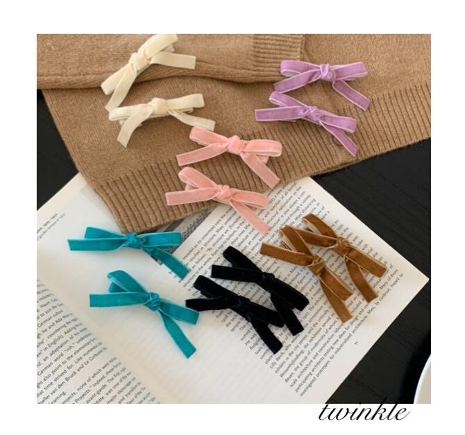 即納ベロアリボンクリップ一部取り寄せ