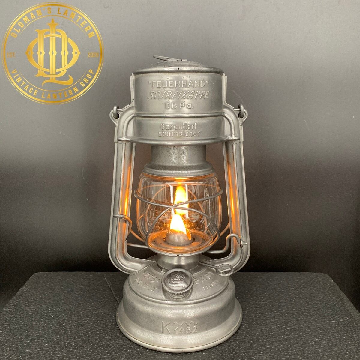 FEUERHAND フュアーハンド 276 STK DBPa. K1452 K1452 エンボス FEUERHAND 276StK DBP.a AUER glass | Oldman's lantern