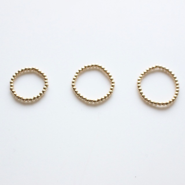 Bulle gold ring 2mm 3本セット　ビュルゴールドリング2mm 3本セット