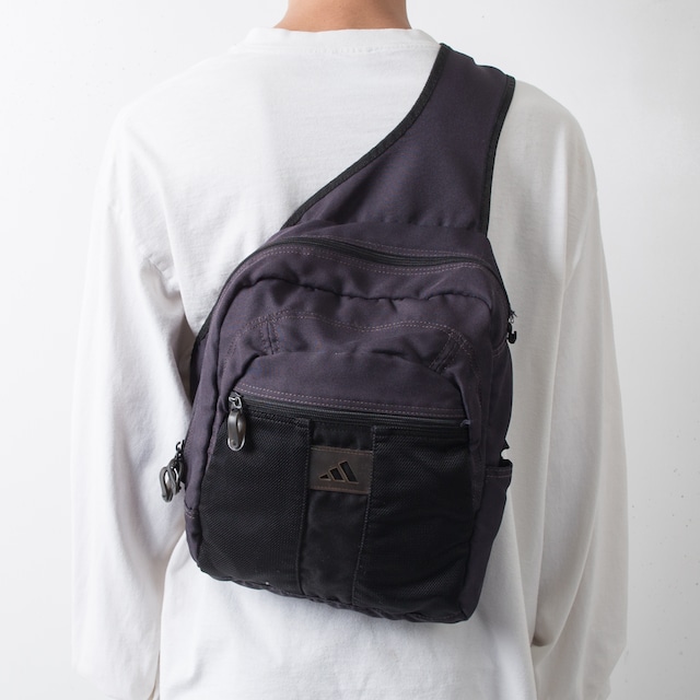 2000s "adidas" patch embroidery mesh switching one shoulder bag