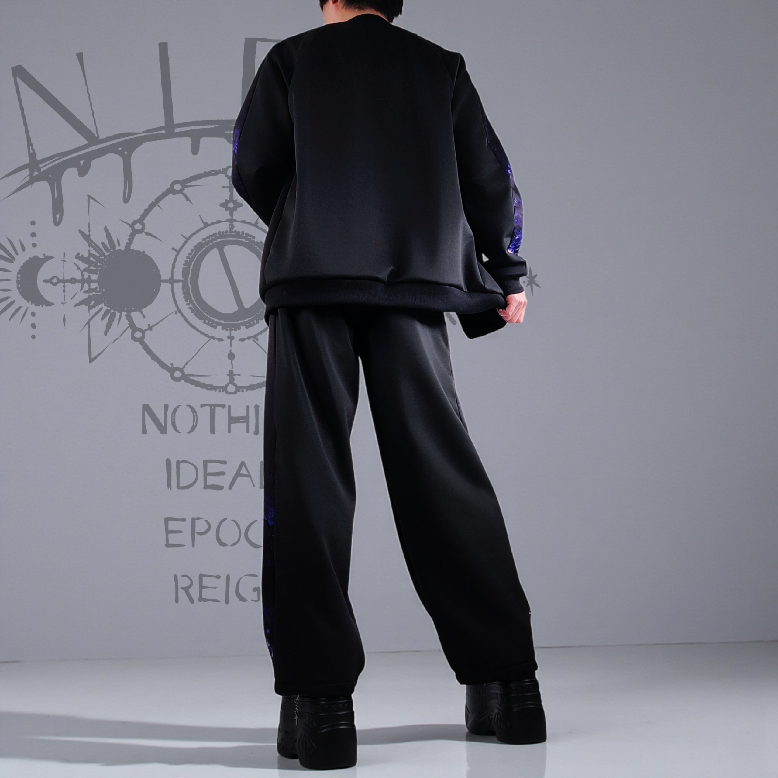 7000円以上OFF》SIDE LINE ROSE ART 内側フリースセットアップ | NIER