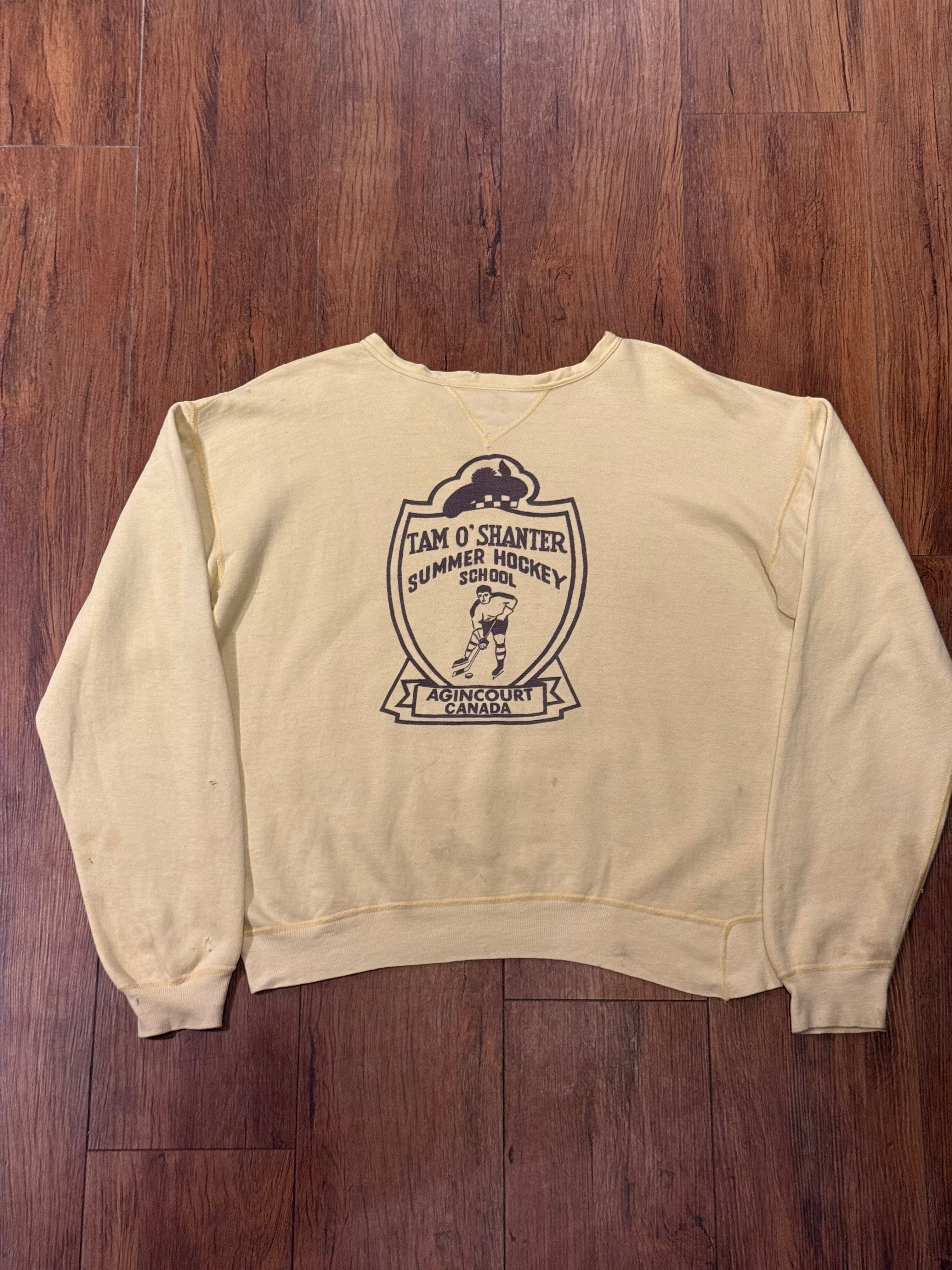 50's vintage ヴィンテージスウェットビンスエ染み込みプリント前V