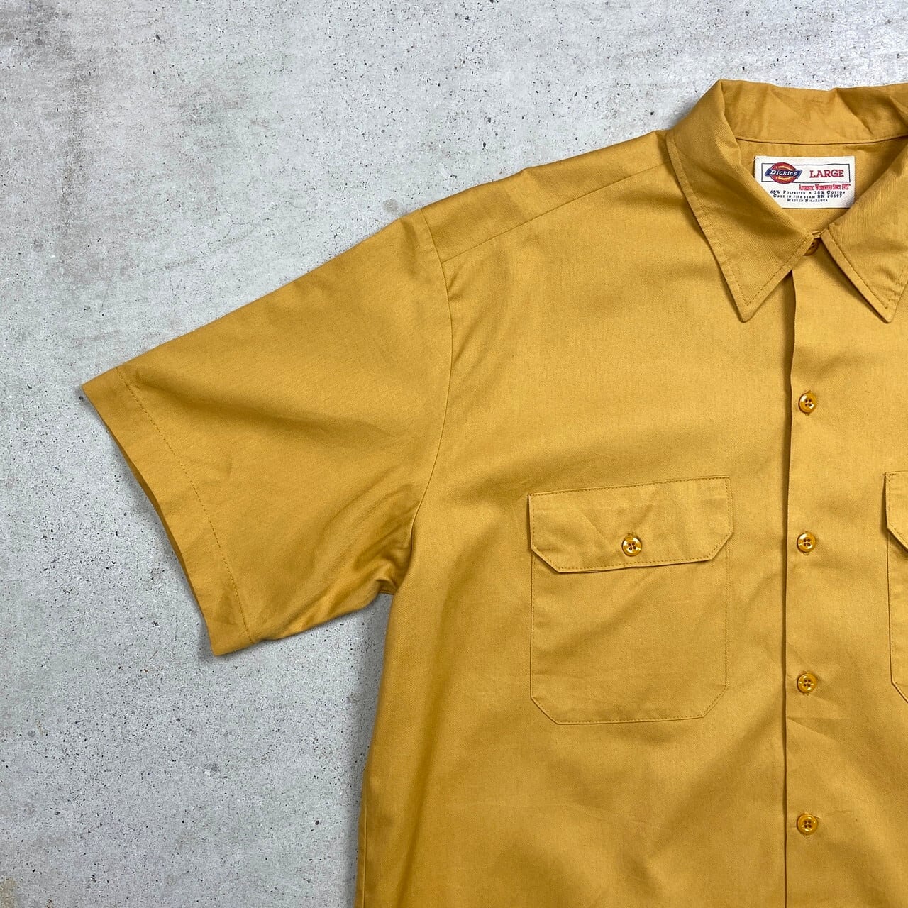 90年代~00年代 Dickies ディッキーズ 半袖 ワークシャツ メンズL 古着